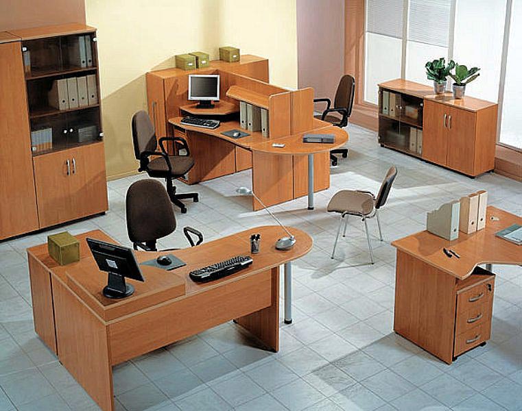 Как в офисе расставить элементы мебели
